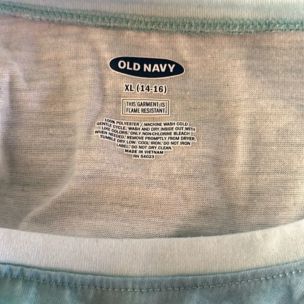 Old Navy Girls XL Gradient Blue Sleeveless Tank Top Casual Summer Shirt